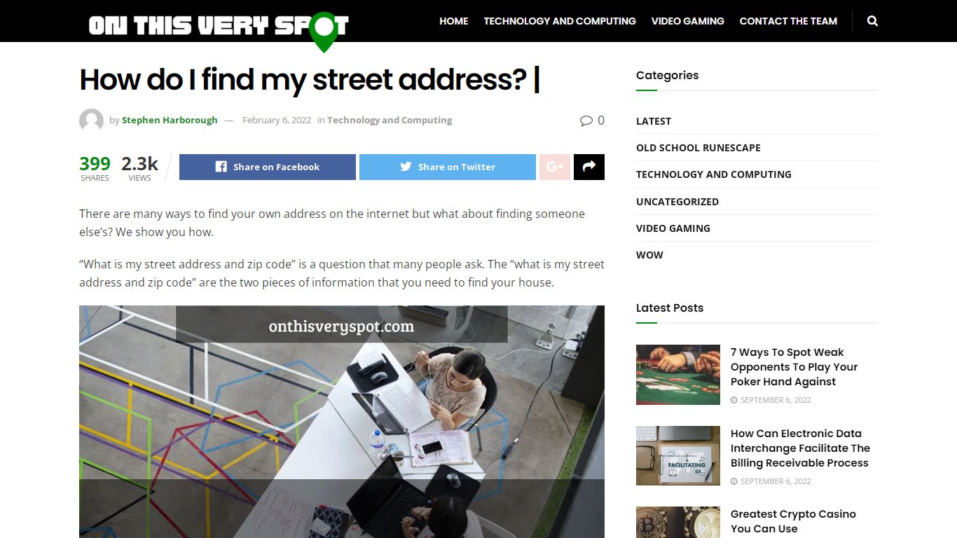 How do I find my street address? | - On This Very Spot
